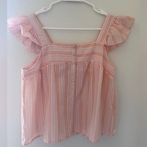 Blu Pepper Striped Ruffle Blouse